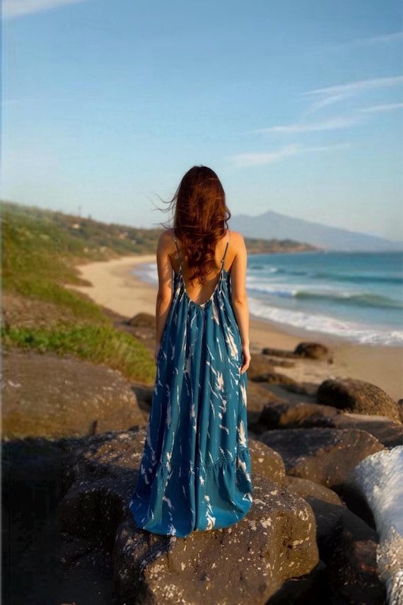 Hand Tie Dye Maxi Dress, Tie Dye Maxi Dress, Long Maxi Dress, Backless Dress,  Summer Dress, Long Dress, Tie Dye Long Dress, Gift for Her - Etsy