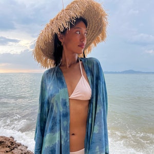 Natural raffia straw hat, Sun hat with ties, Boho Sun hat, Beach Hat, Honeymoon hat, Beach accessories Coco de Chom