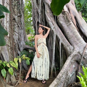 Tie dye maxi dress, boho maxi dress, cut out maxi dress, tie dye cut out dress, Summer dress, Open back dress, beach dress, bridesmaid dress