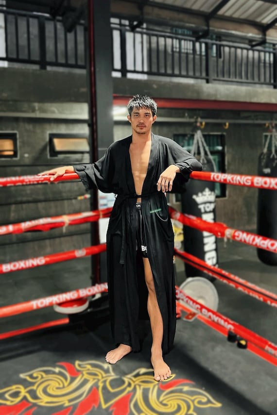 Black Oversized Kimono Unisex Men Kimono Robe with pockets Long Black Robe, Simple Kimono, Men Beach Cover Up Gift for him Gift for her