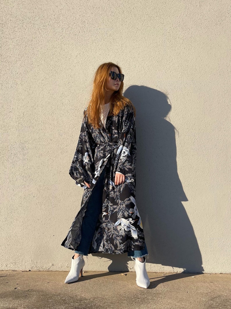 ird Print Kimono Jacket, Boho kimono robe, Kimono robe free bird Oversized kimono robe, Loose fit kimono, gift for her Etsy?