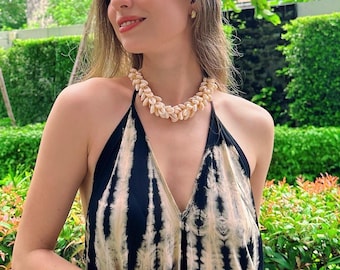 Handmade Cowrie Seashell Choker Necklace, Boho Cowrie Statement Necklace, Boho Choker, Beach Jewelry, Beach Accessories Gift for her