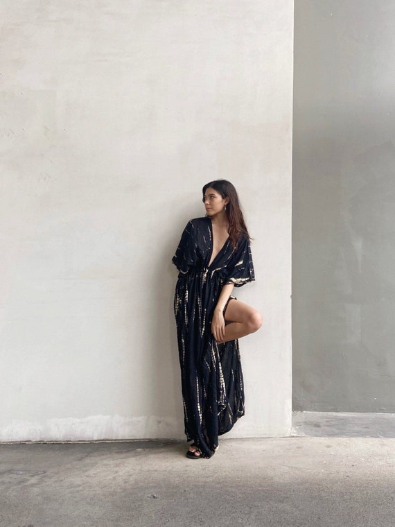 open lace back dress Mandala Print Oversized Kaftan Dress