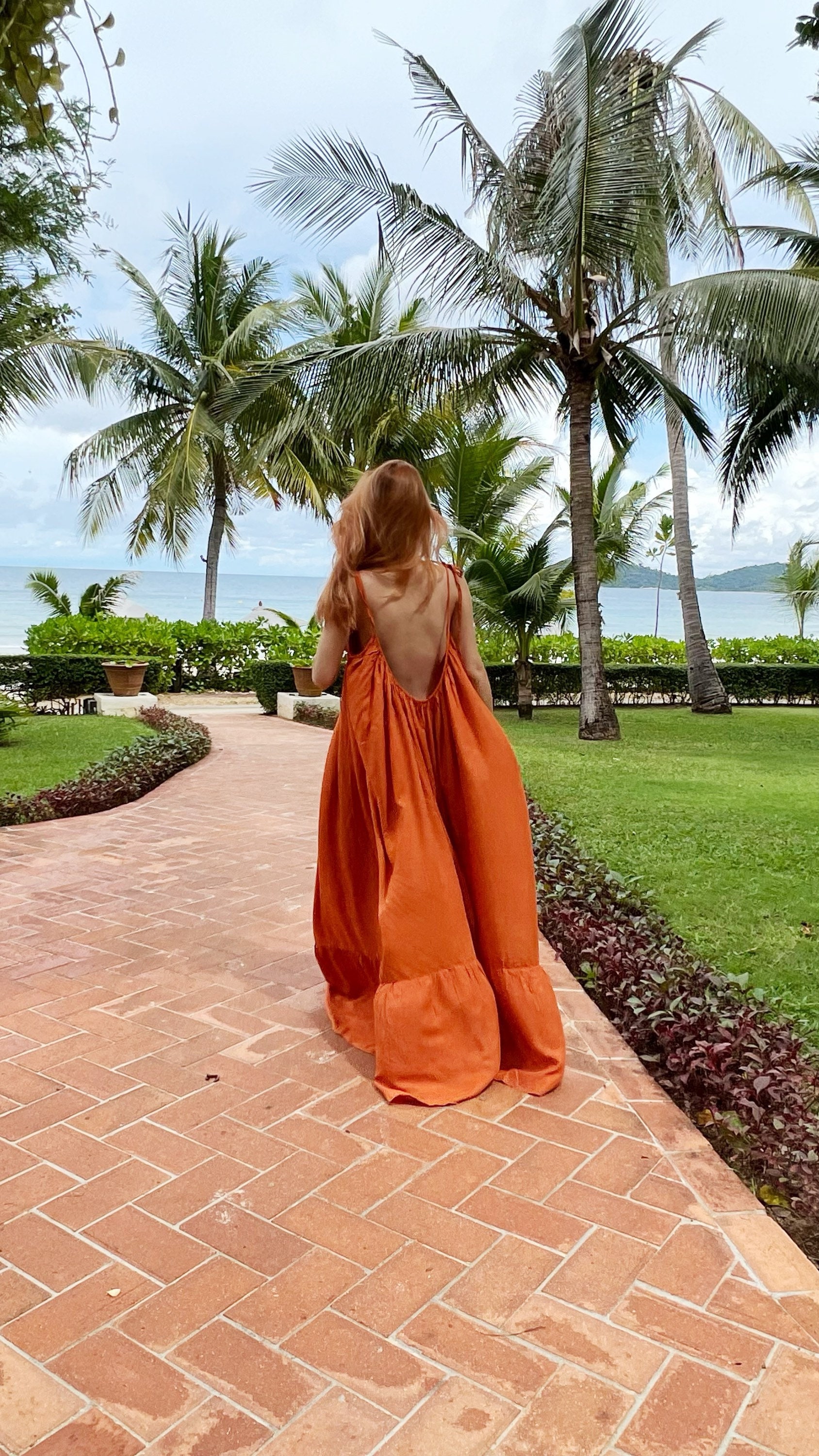 Burnt Orange Maxi Dress, Maxi Dress, Backless Maxi Dress, Oversize Dress, Tie Shoulder Maxi Dress, Summer Dress, Beach Dress - Etsy UK Burnt Orange Maxi Dress, Maxi Dress, Backless Maxi Dress, Oversize Dress, Tie Shoulder Maxi Dress, Summer Dress, Beach Dress - Etsy UK