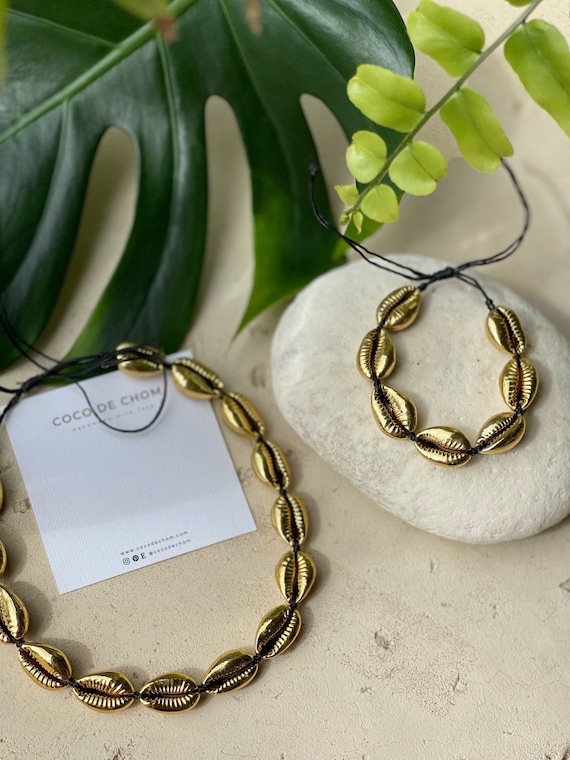 Handmade Natural Shell Necklace, Bohemian Shell Chokers, Summer