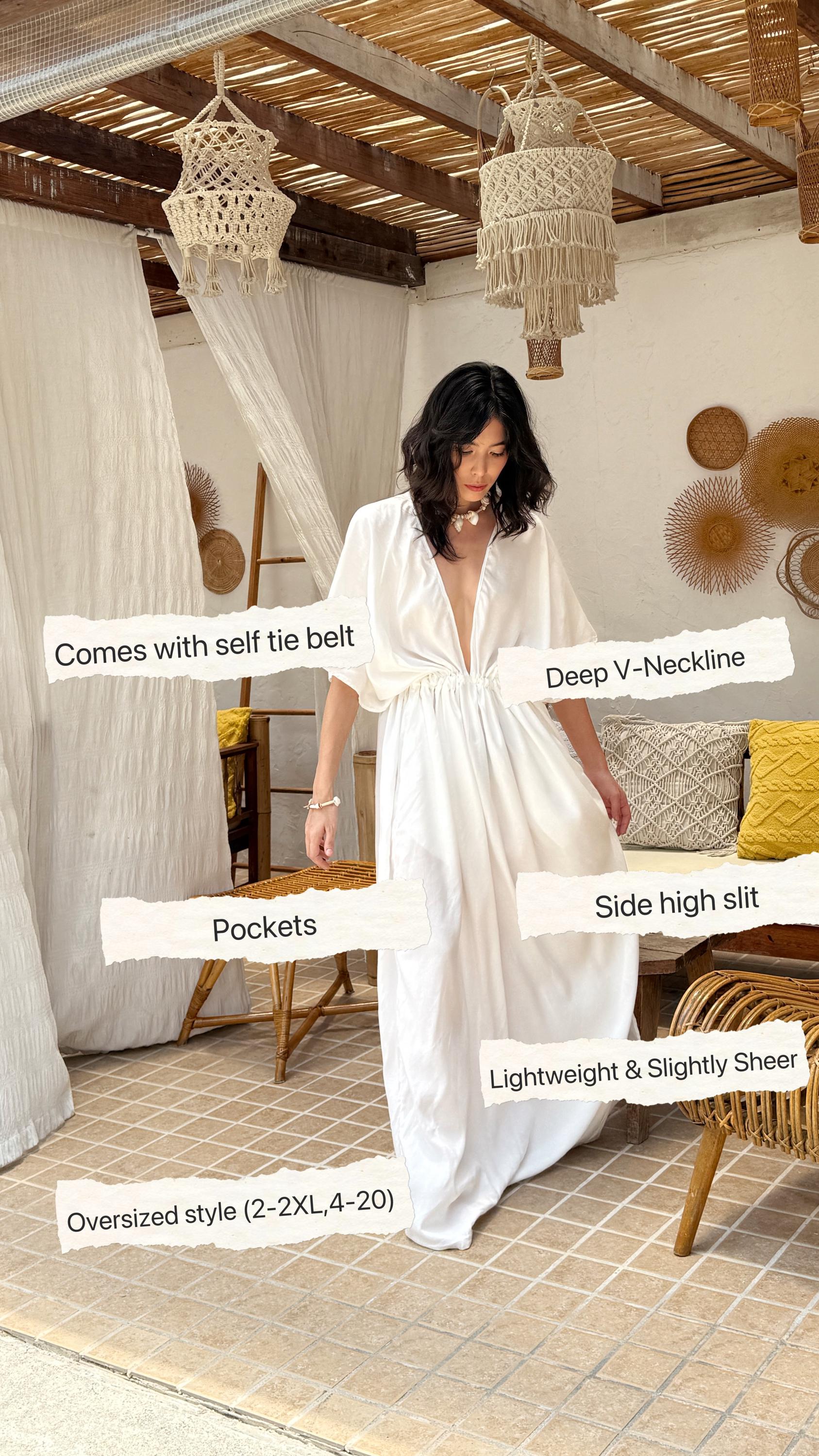 Handmade White Kaftan Dress - Long Oversized Caftan - White Goddess Maxi Dress - Beach Coverup - Resort Wear - Gift for Her - Boho Style Handmade White Kaftan Dress - Long Oversized Caftan - White Goddess Maxi Dress - Beach Coverup - Resort Wear - Gift for Her - Boho Style