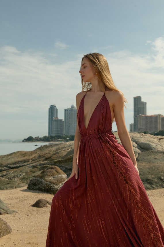 chinese dress ladies Resort Beach 2 Two Slit Party Maxi Long Dresses for Women main image 1