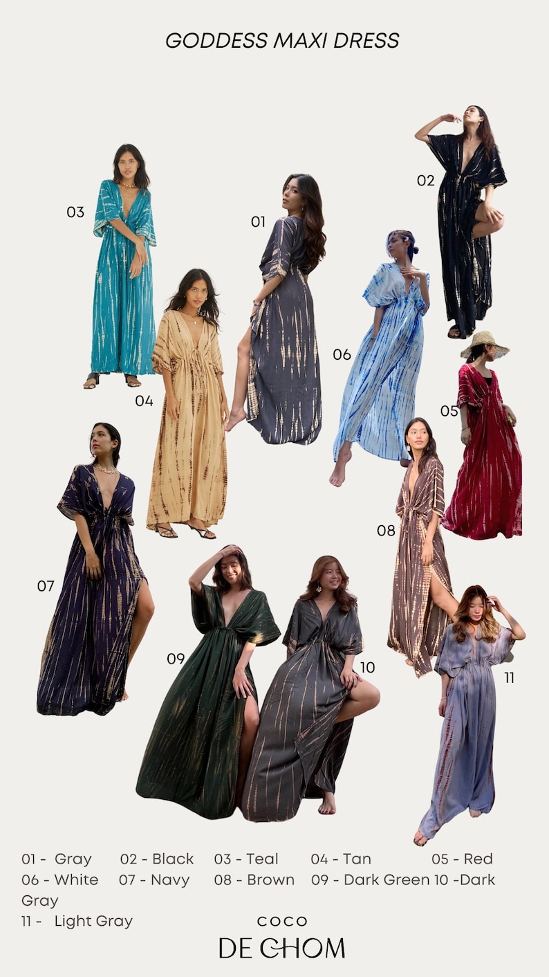 Shop Hand tie dye goddess maxi dress; comes with many colors enjoy handmade kaftan maxi dress, wear as beach cover up or maxi dress for your next vacation