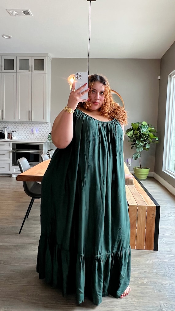Green Maxi Dress Plus Size Maxi Dress Backless Maxi Dress Strap Tie  Shoulder Summer Dress Cruise Dress Vacation Beach Dress Gift for Her