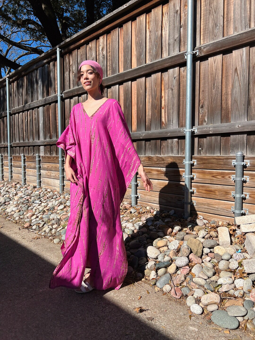 Boheemse Kaftan Dames L-Peach Kimono - Boheemse Kaftan Als Strandjurk Of Nachtkleding, één Maat Cover Up Sarong één Maat