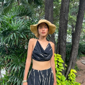 Boho outfits, Boho Hippie crop top, Hand dyed crop top, Tie dye crop, Summer Beach outfits, Festival Outfits, Concert outfit Gift for friend