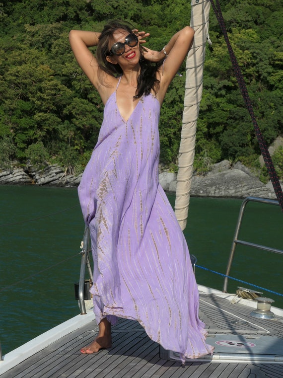 Tie dye maxi dress, hand Tie dye dress, boho maxi dress, summer dress,beach dress, purple maxi dress, honeymoon dress, bridesmaid dress