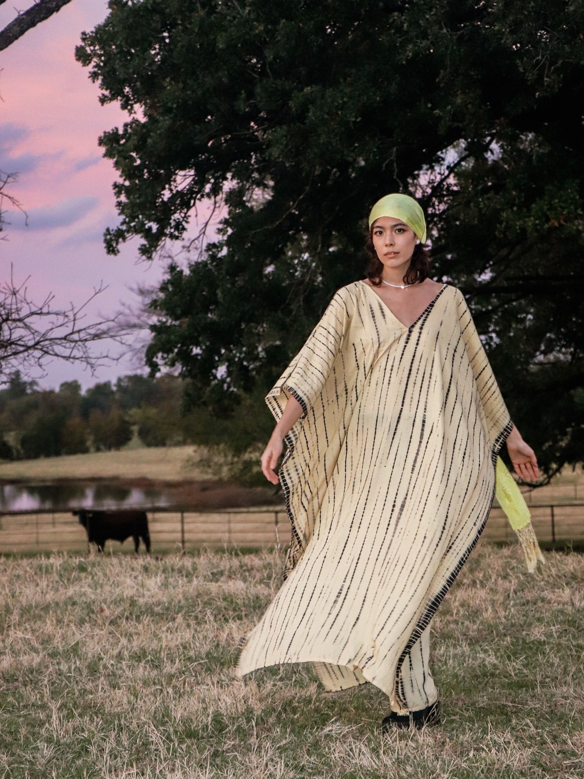 Tie-Dye Handkerchief Maxi Dress