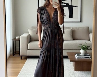 Goddess Tie Dye Kaftan Dress • Boho Maxi Dress • Beach Cover Up • Summer Vacation Dress • Handmade Resort Wear • Gift for Her