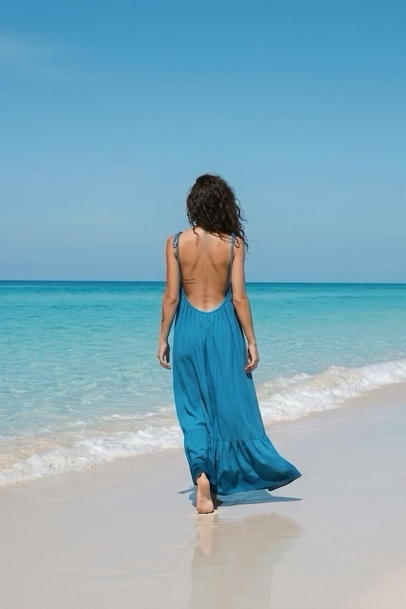 turquoise beach maxi dress Blue Dress, Open Back Maxi Dress, Tie Shoulder Dress, Resort Wear Women, Flowy Dress, Vacation Maxi Fashion nova Size:6XL HOMECOMING DRESSES Cute Baby Girls Birthday %0D%0AYKK%20zipper%20(known%20as%20the%20most%20durable%20and%20reliable%20zippers%20manufactured%20today)