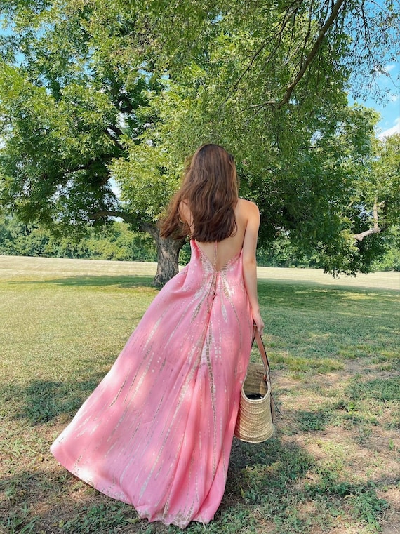 backless tie-dye maxi dress Bohemian Tie dye Maxi Dress | Summer Maxi Dress main image 0