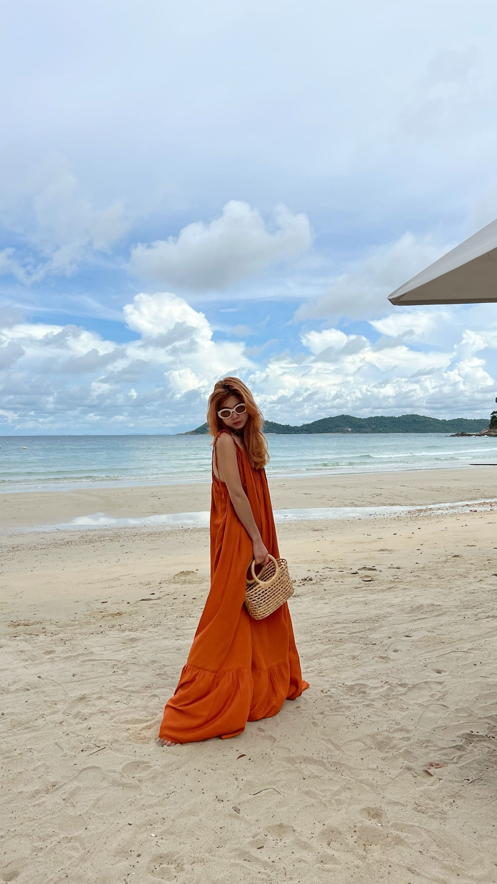 summer orange maxi dress Knit Tiered Maxi Dress - Birds of Paradise Orange