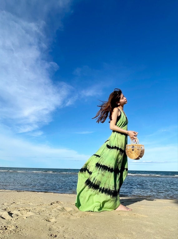 Green beach shop dress