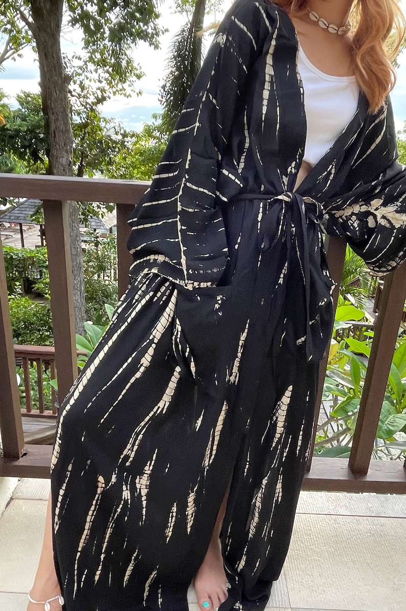 Ray Rose Black Kimono with Tie Belt in Stock main image 0