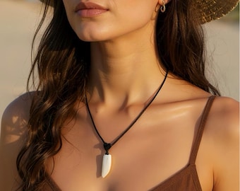 Mother of Pearl Choker Necklace: Bohemian Beach Jewelry