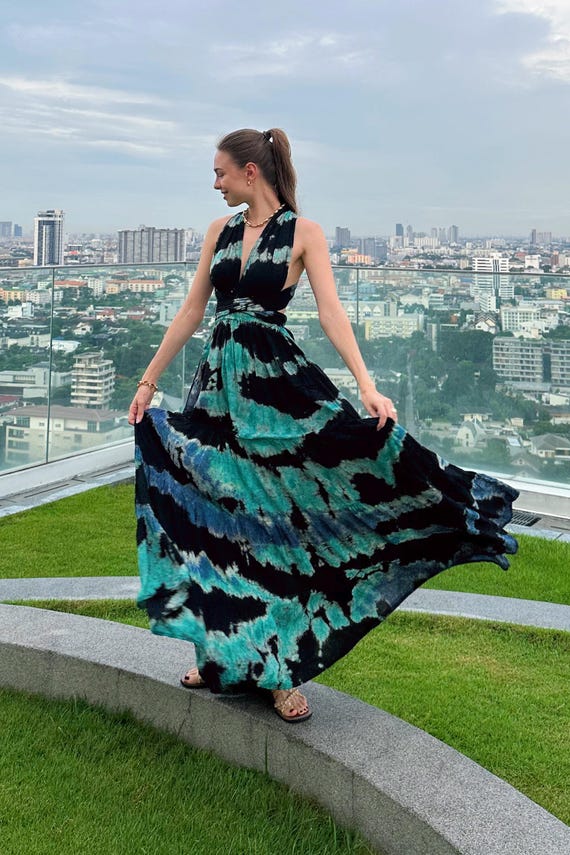 sachin and babi light blue dress Elegant Off-Shoulder Long-Sleeve Pleated Dress with a Fitted Silhouette