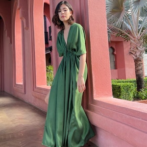 Goddess Maxi Dress, Beach Kaftan, Hand dyed Maxi Dress, Resort Dress,  Women's Kaftan, Vacation dress, Bridesmaid dress, Gift for her