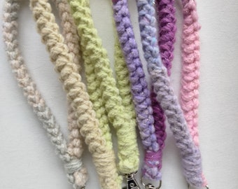 Crochet Key Chain Wristlet, Sparkle Yarns, Romanian Cord