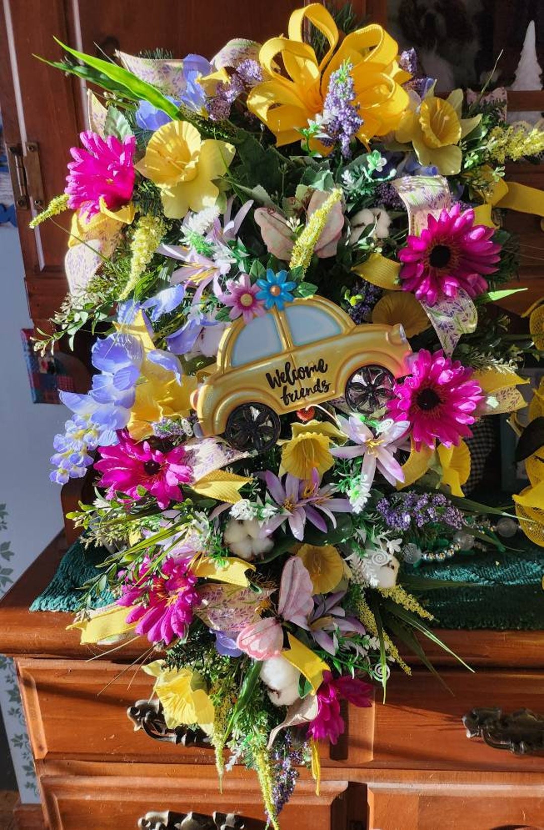 Spring/summer Teardrop Swag Wreath Etsy