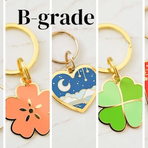 B-GRADE Customized Keychain Pet Tags - Free Engraving, Metal Enamel, Cute Dog Tag