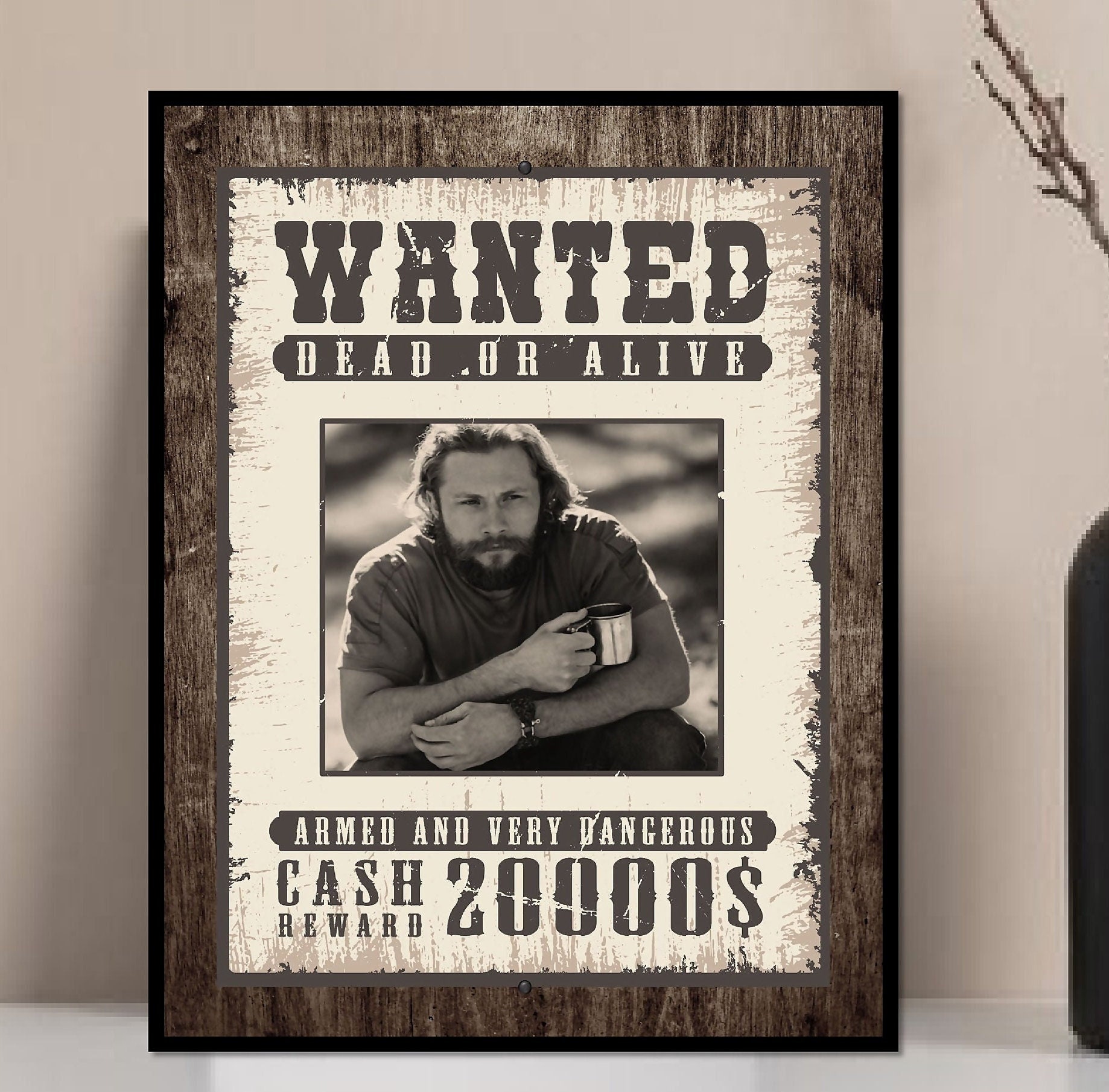 Personalized Western Style Poster wanted, Personalized Family Gift ...