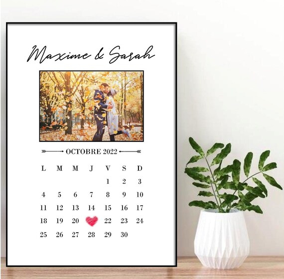 Affiche De Calendrier Personnalisée À Votre Image, Toile D'Art