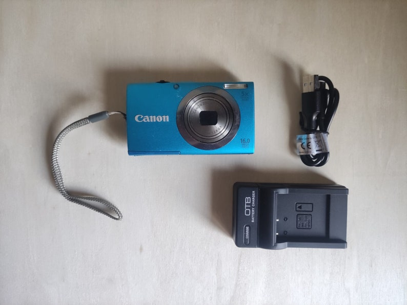 Canon A2300 HD bleu électrique 16 MP Appareil photo numérique numérique rétro à capteur CCD de l'an 2000 image 6