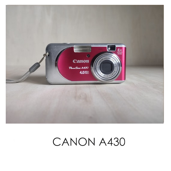 Rare Pink Canon Powershot A430 -- 4MP -- Y2K Digicam Digital