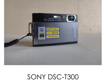 Sony DSC-T300 à écran tactile - 10,1 Mpx - Appareil photo numérique à capteur CCD rétro de l'an 2000