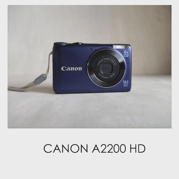 Indigo Canon Powershot A2200 -- 14MP -- Y2K Digicam Digital Retro