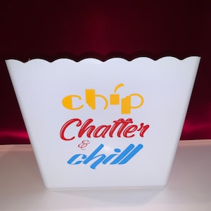Chip Chatter & Chill Snack Buckets | popcorn bucket | chip bowl | party bowl | party bucket | party favor