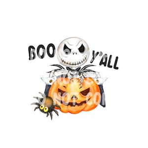 Halloween Skellington Digital Download, Instant Download, Sublimation Graphic, Halloween Printable, Halloween Scene