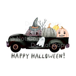 Halloween Truck digitale download, instant download, sublimatie grafisch, Halloween afdrukbaar