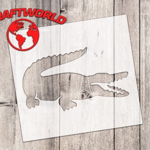 Croc alligator mylar stencil | Reusable | for wood food t shirt shoes painting airbrushing | food safe