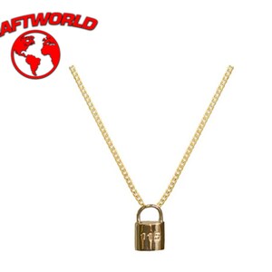 Gouden slot hanger ketting
