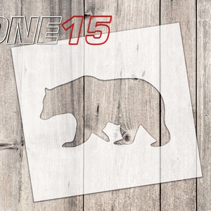 Bear mylar stencil | Reusable | for wood food t shirt shoes painting airbrushing | food safe | diy crafting