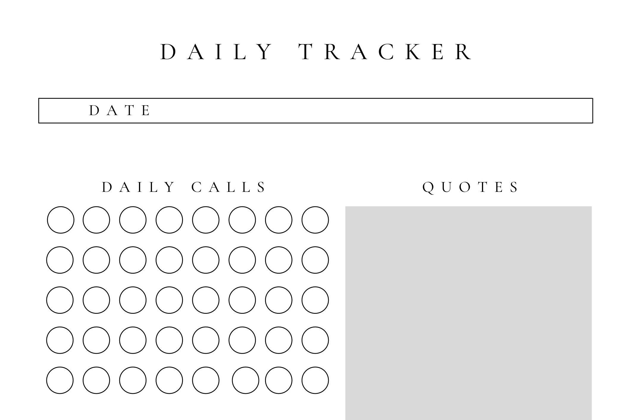 Daily Tracker - Insurance Agents - Planner - Habit - Quotes - Etsy