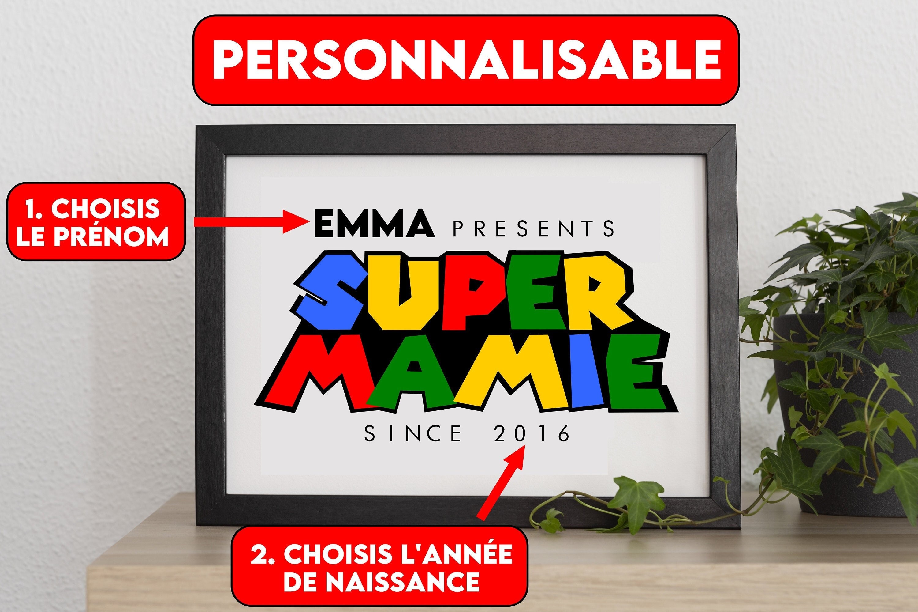 A Personnaliser - Affiche Fête Des Mamies, Grands-Mères Idée Cadeau