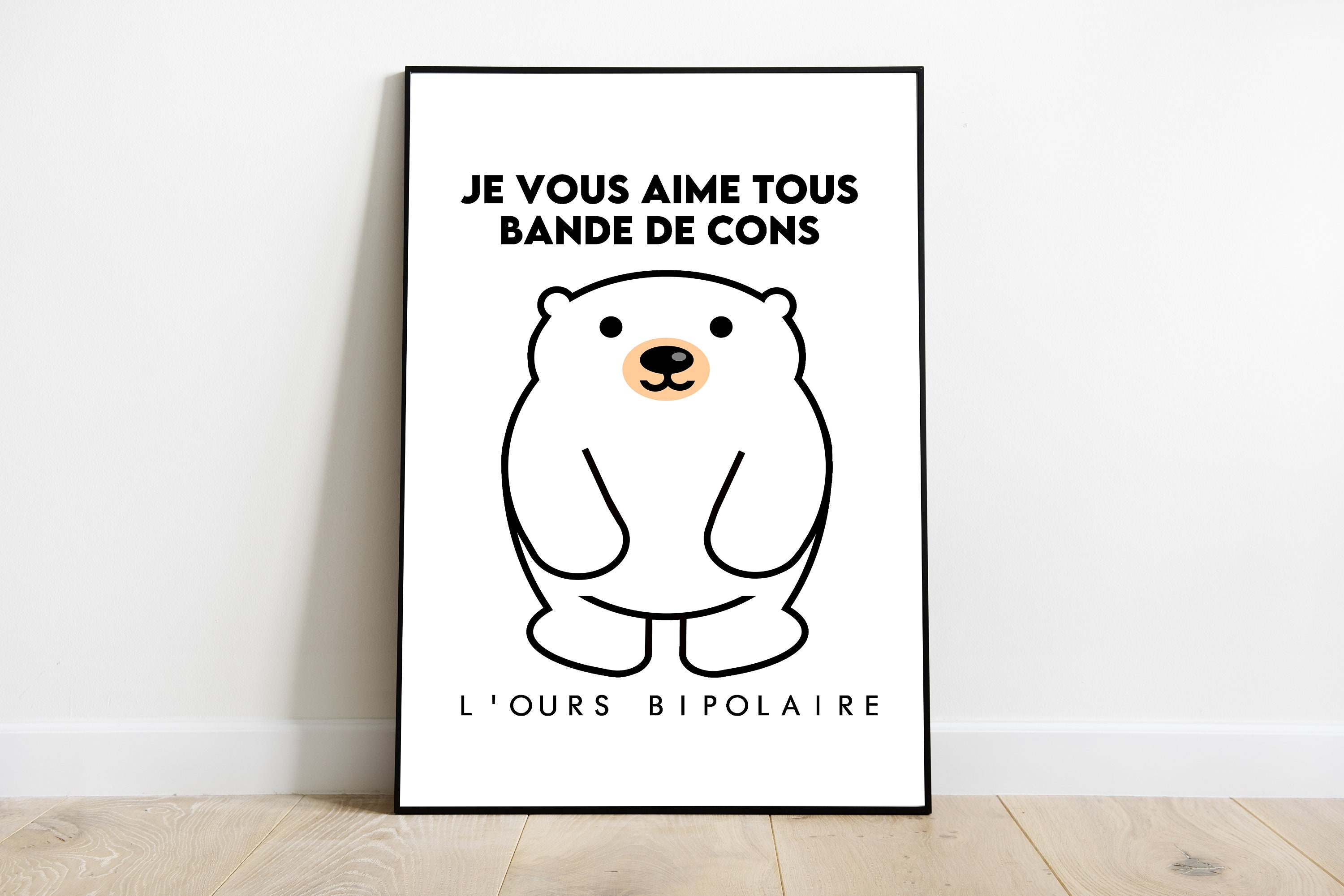 L'ours Bipolaire - Affiche Poster Impression