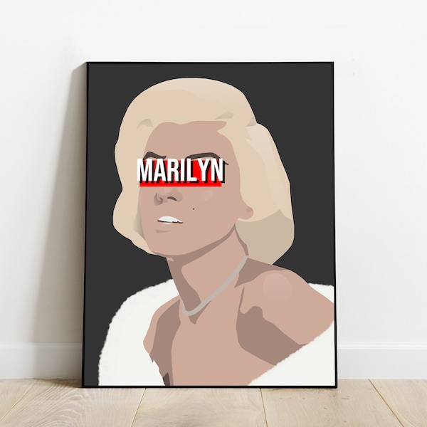 Marylin - Affiche minimaliste - Poster - Impression