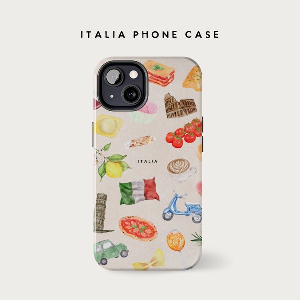 Funda para teléfono Italia Euro Trip Destination Acuarela