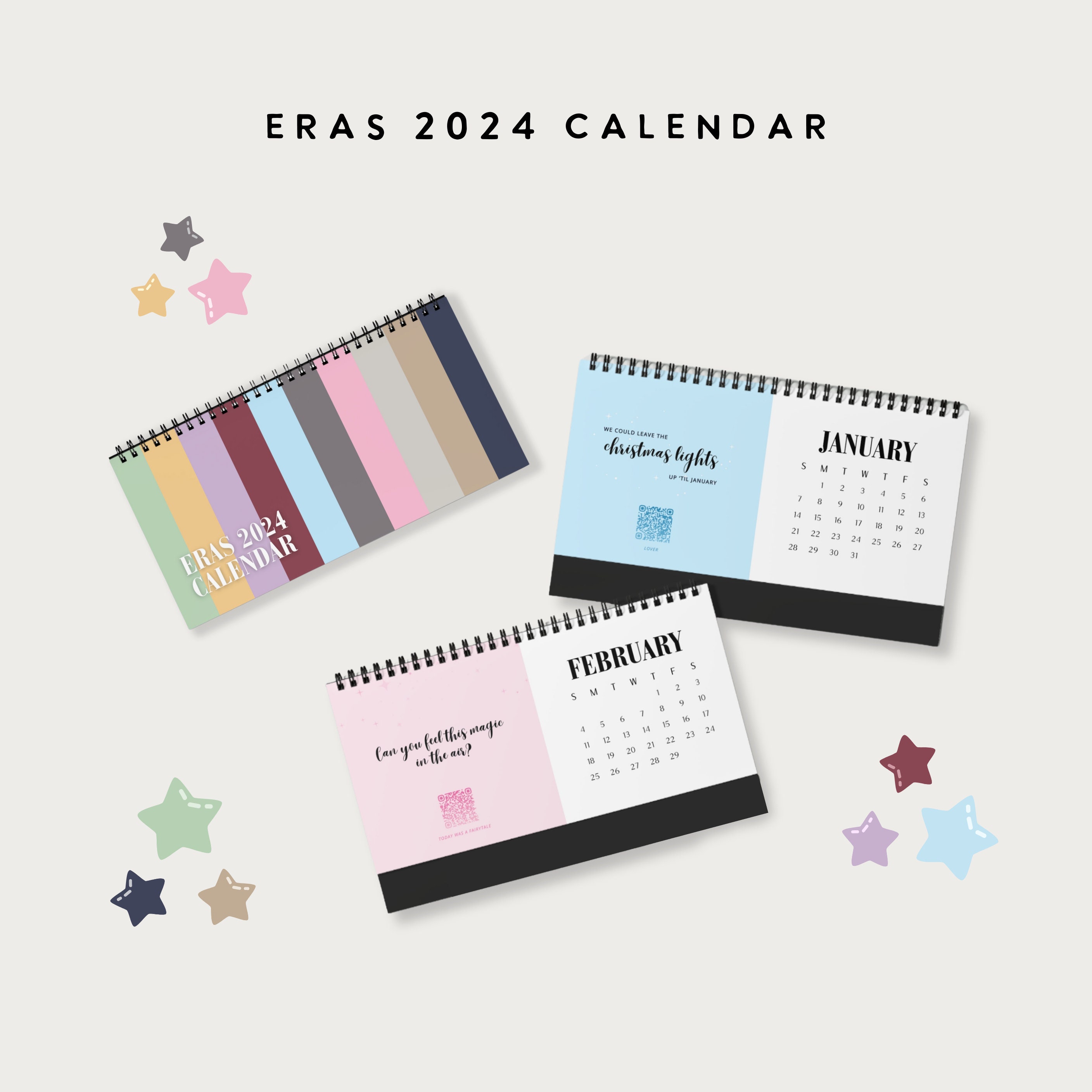 The Eras Taylor Inspired 2024 Spotify Desktop Calendar sold by Dream