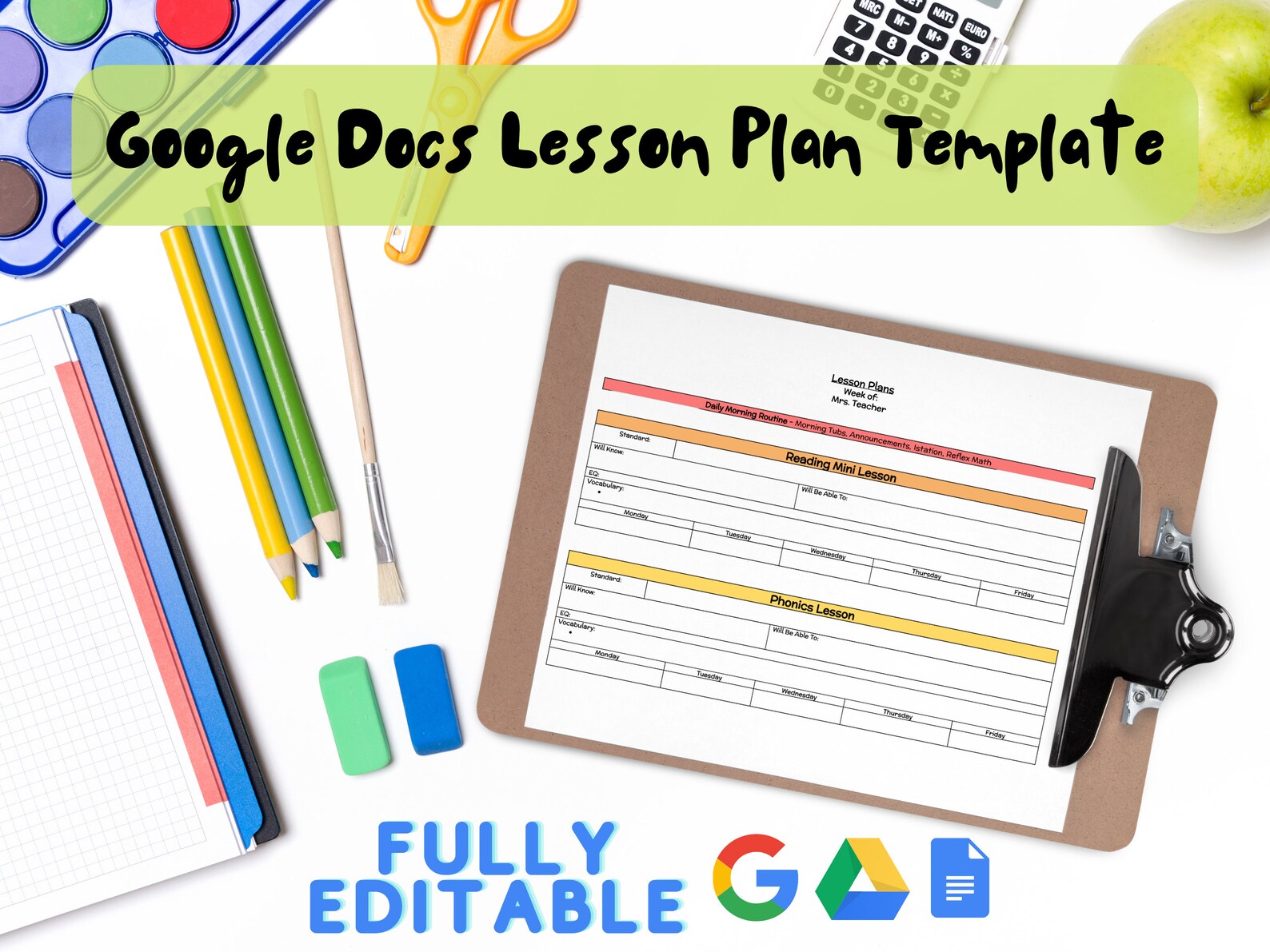 Editable Google Doc Lesson Plan Template Editable Lesson Etsy Editable Google Doc Lesson Plan Template Editable Lesson Etsy