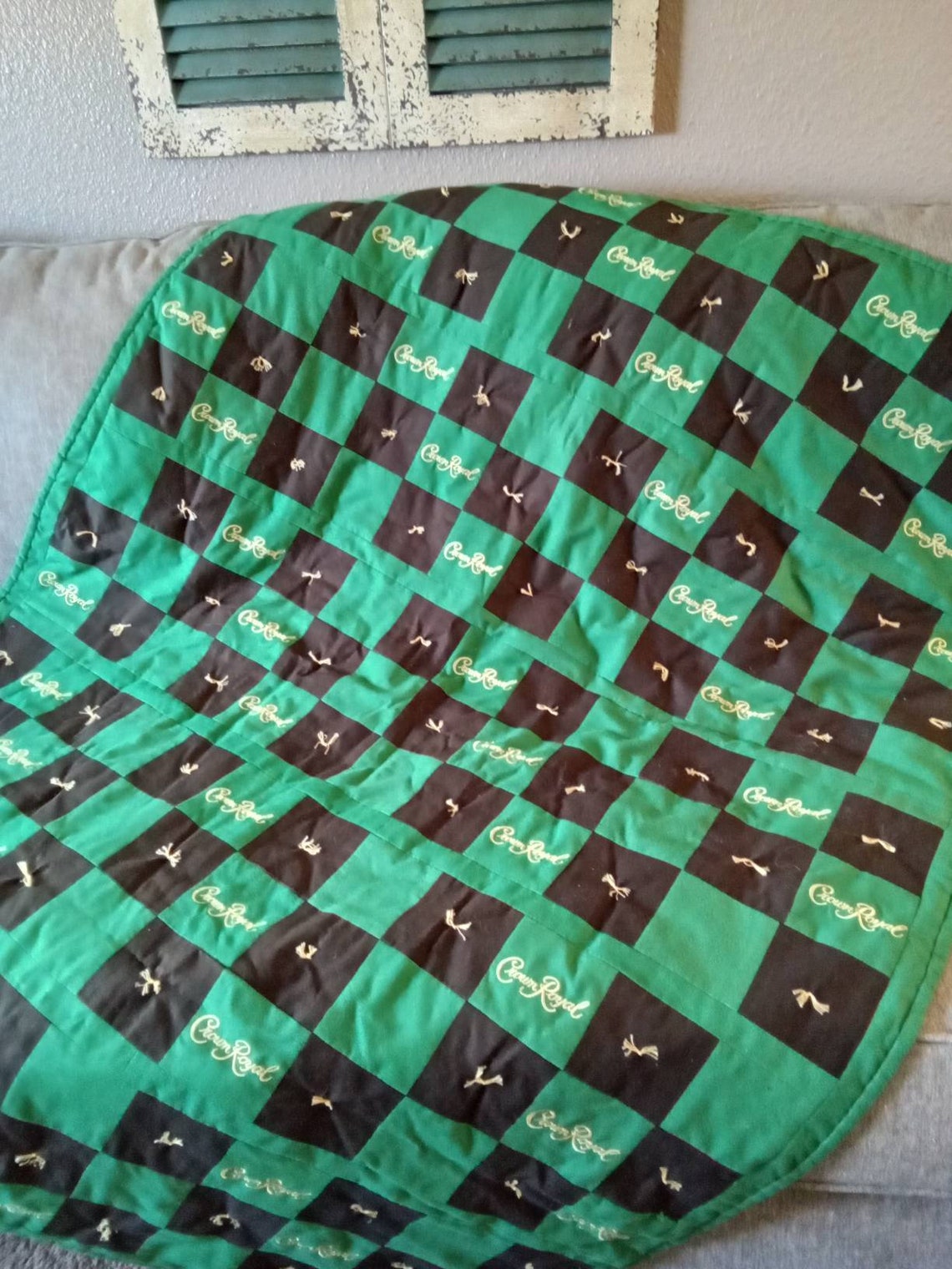Crown Royal Apple green Bag Quilt Etsy