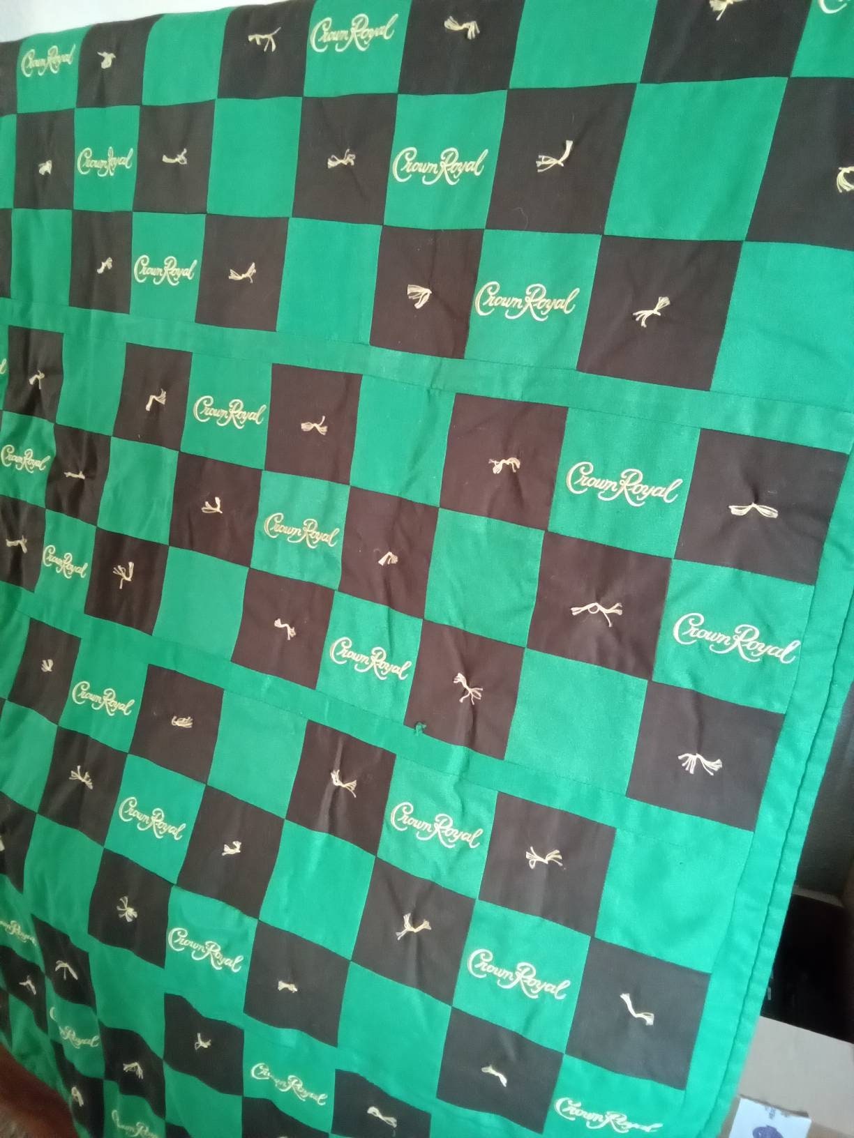 Crown Royal Apple green Bag Quilt Etsy